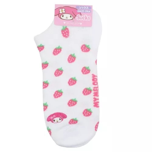 My Melody Strawberry Apple Adult Short Socks