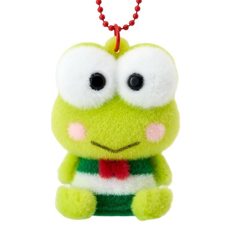 Keroppi Steel Keychain with Flocky Mascot