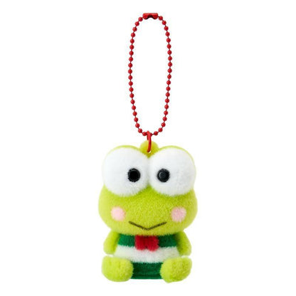 Keroppi Steel Keychain with Flocky Mascot