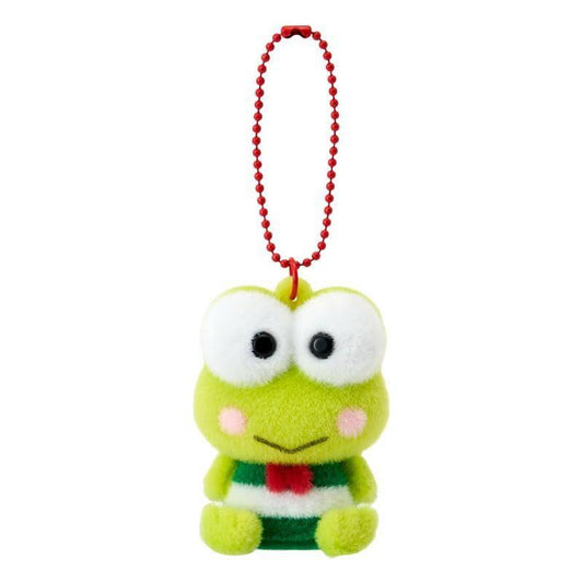 Keroppi Steel Keychain with Flocky Mascot