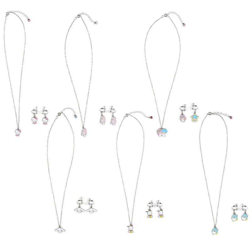 Sanrio Characters Necklace and Earrings Set