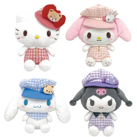 Sanrio Characters Gingham Casquette 11" Plush