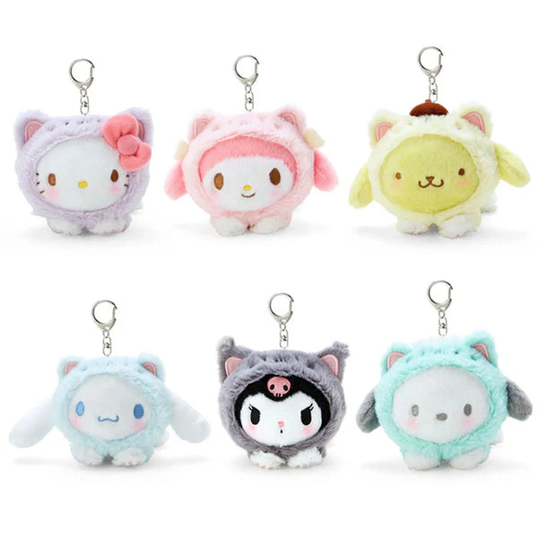 Sanrio Characters Cat Keychain with Mascot