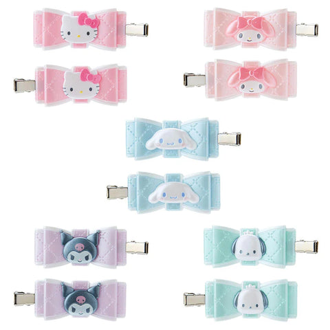 Sanrio Characters Ribbon Hair Clip Set