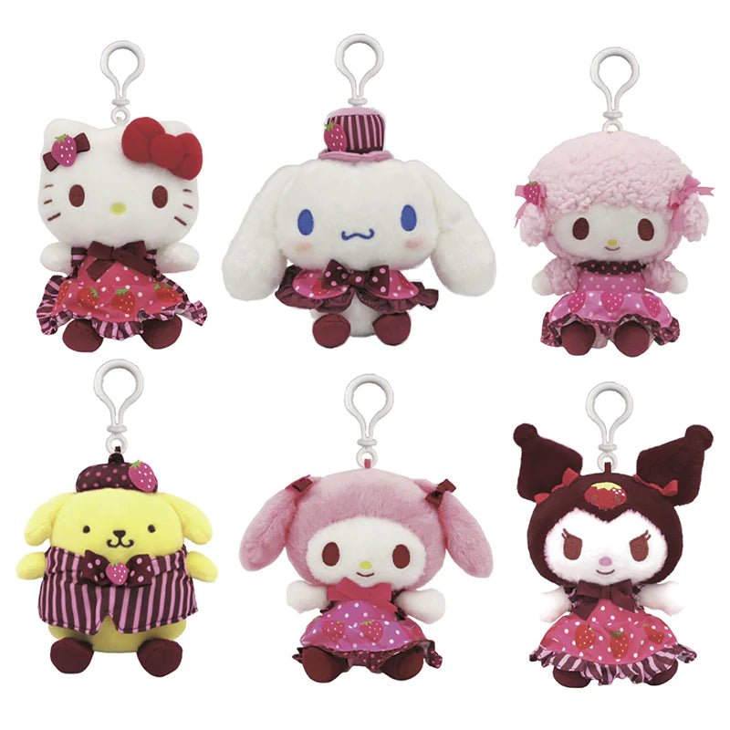 Sanrio Characters Chocolate and Strawberry Mascot Clip on