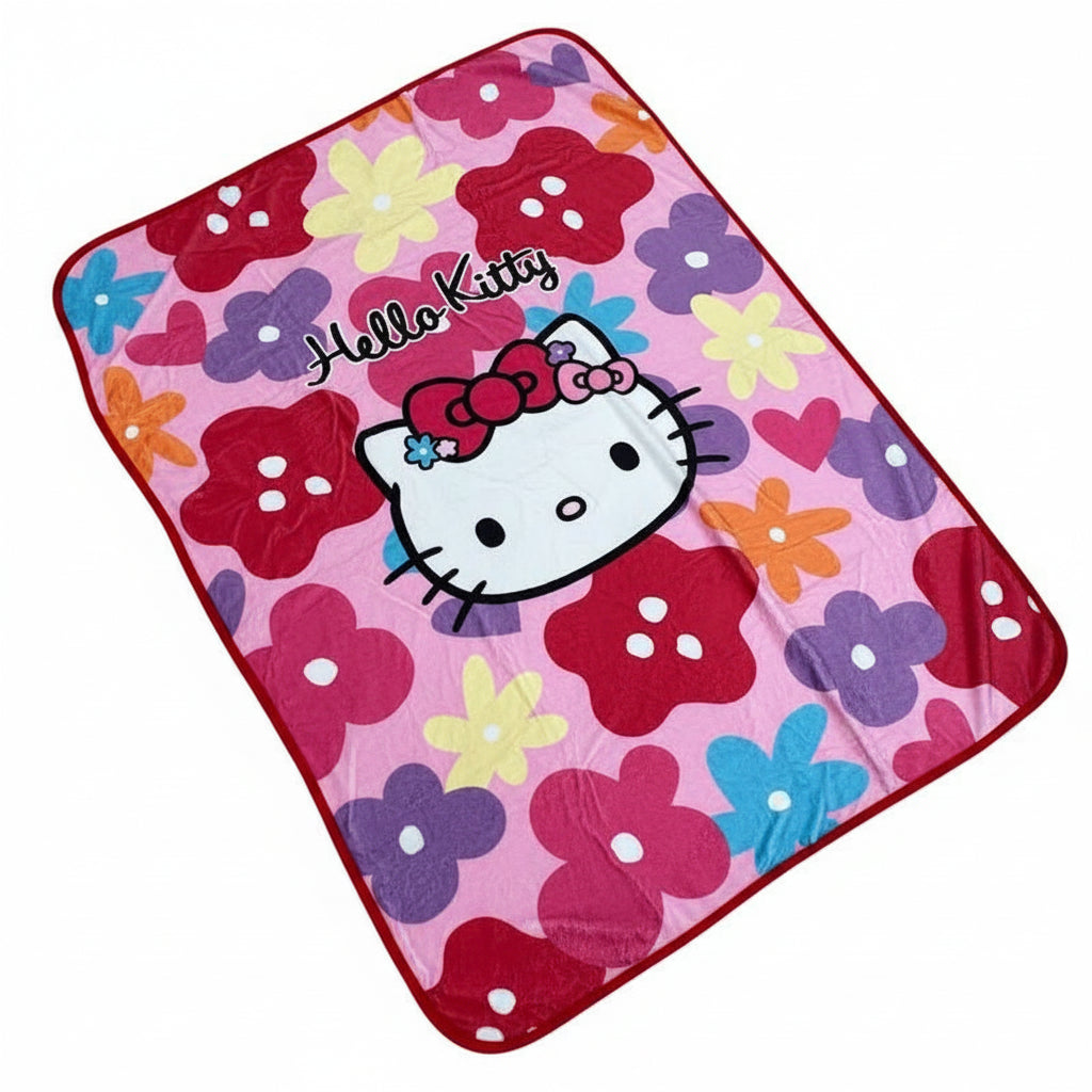 Hello Kitty Flower Bow Blanket