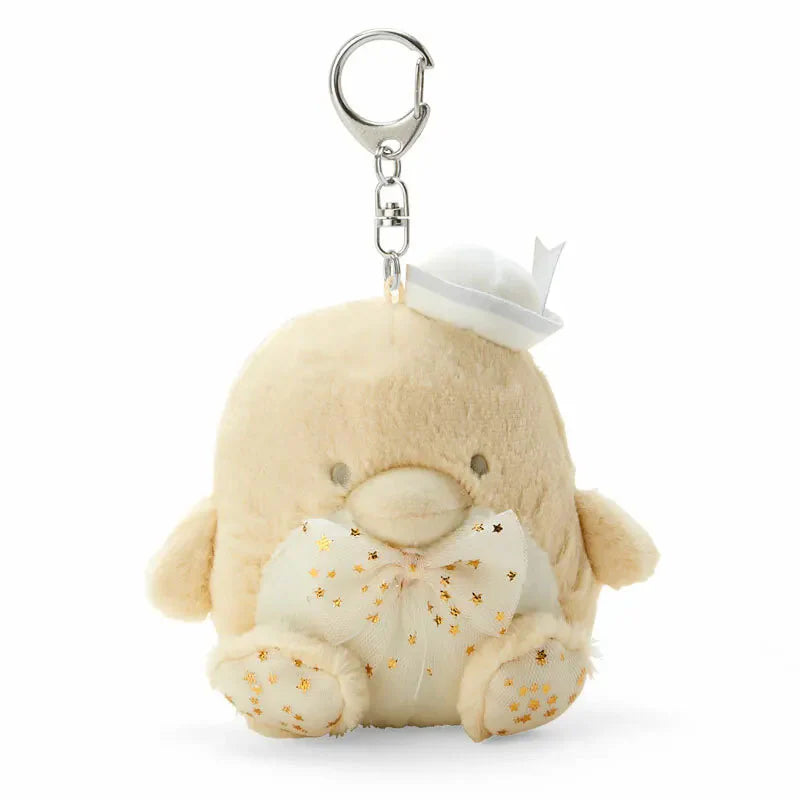 Sanrio Characters White Plush Keychain with Mascot