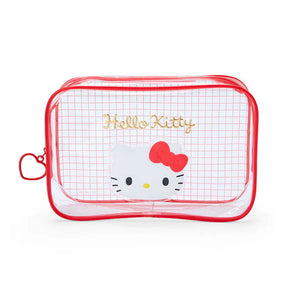 Sanrio Characters Clear Grid Zipper Pouch