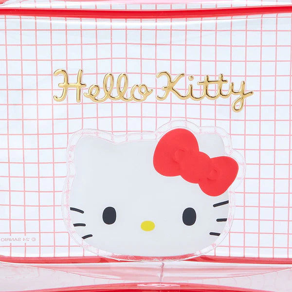 Sanrio Characters Clear Grid Zipper Pouch