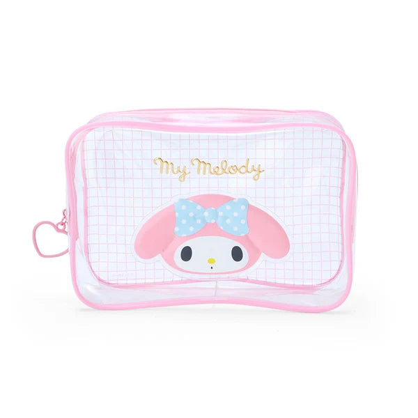 Sanrio Characters Clear Grid Zipper Pouch