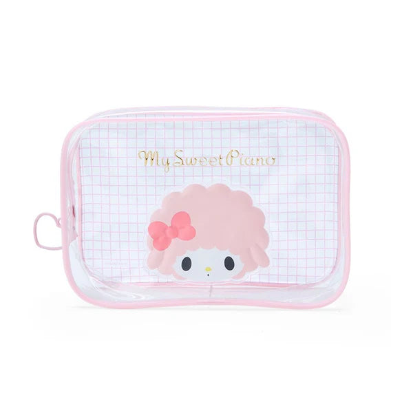 Sanrio Characters Clear Grid Zipper Pouch