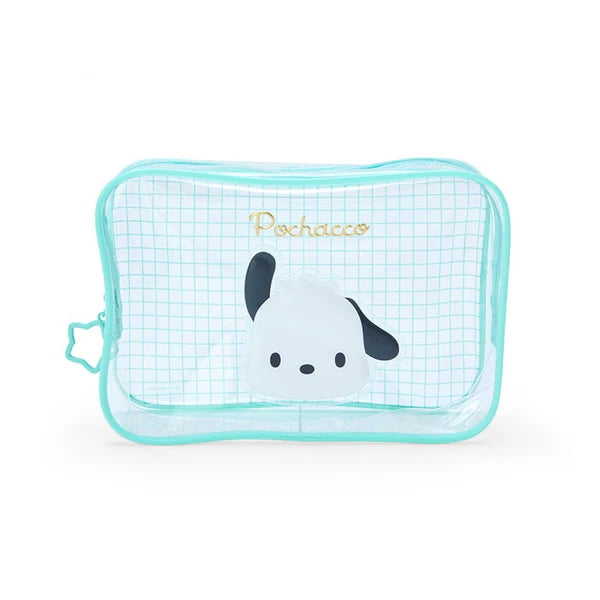 Sanrio Characters Clear Grid Zipper Pouch