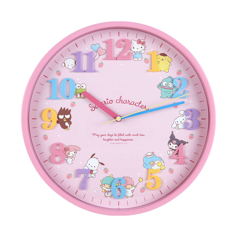 Sanrio Characters Mix Strawberry Wall Clock