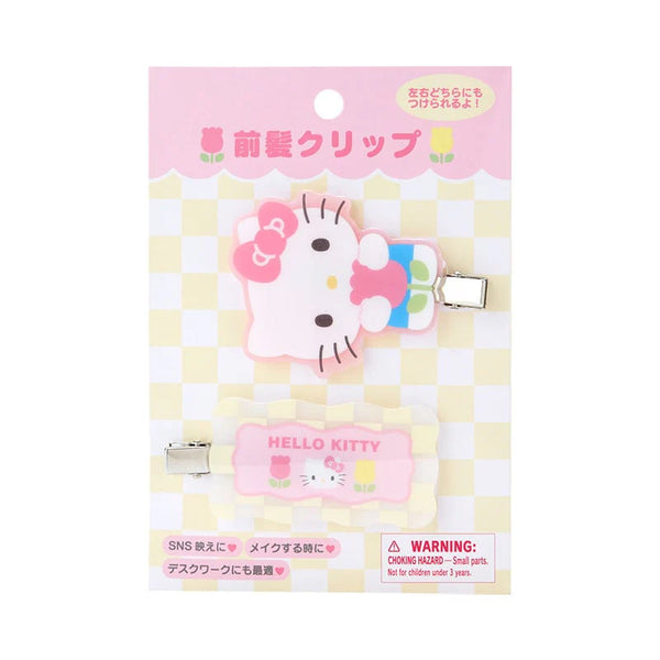 Sanrio Characters Pastel Check Hair Clip