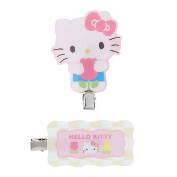 Sanrio Characters Pastel Check Hair Clip