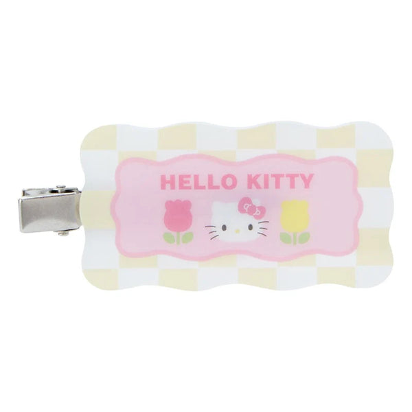 Sanrio Characters Pastel Check Hair Clip