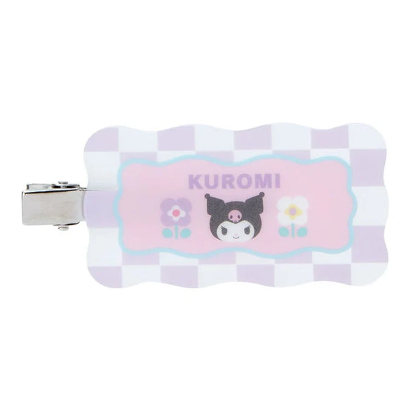 Sanrio Characters Pastel Check Hair Clip