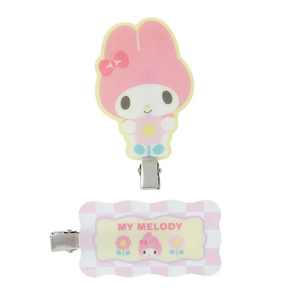 Sanrio Characters Pastel Check Hair Clip