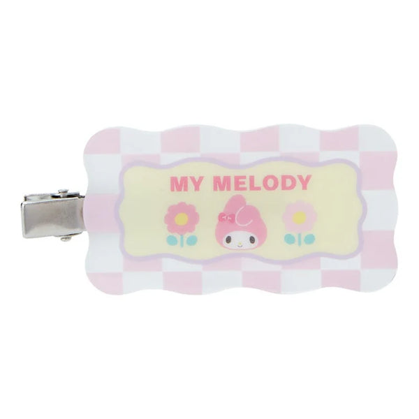 Sanrio Characters Pastel Check Hair Clip