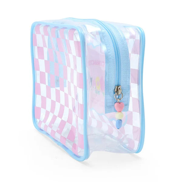 Sanrio Characters Pastel Check Clear Zipper Pouch