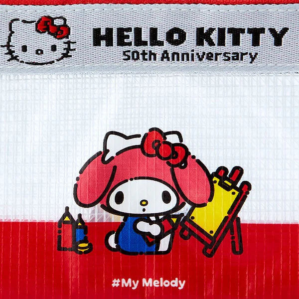 Sanrio Characters 50th Anniversary Hello, Everyone! Mini Flat Pouch