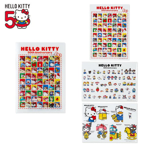 Sanrio Characters 50th Anniversary Hello, Everyone! File Folder & Sticker Set