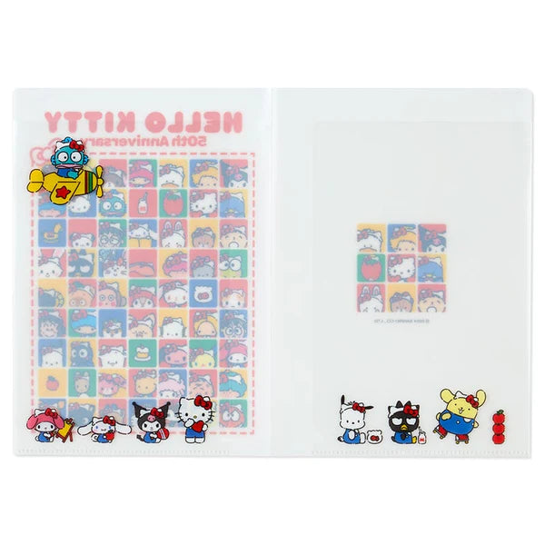 Sanrio Characters 50th Anniversary Hello, Everyone! File Folder & Sticker Set