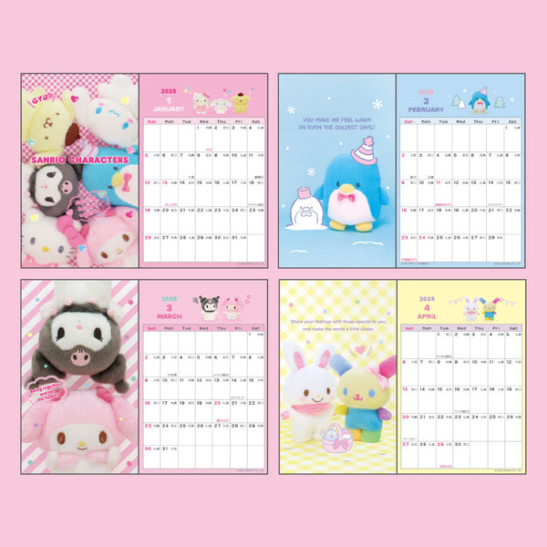 Sanrio Characters 2025 Postcard Desk Calendar