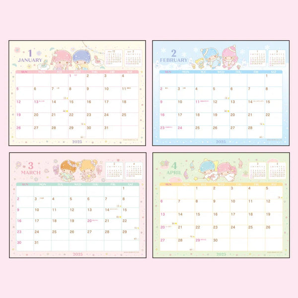 Little Twin Stars 2025 Desk Calendar