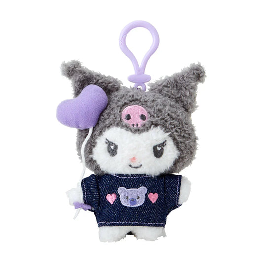 Kuromi Denim Keychain with Mascot