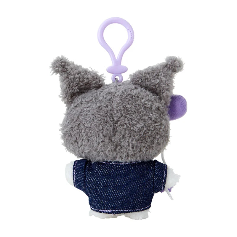 Kuromi Denim Keychain with Mascot