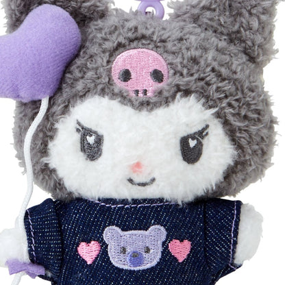 Kuromi Denim Keychain with Mascot
