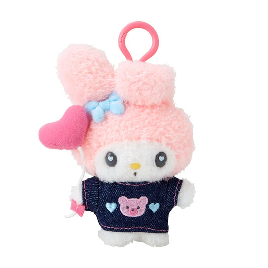 My Melody Denim Keychain with Mascot
