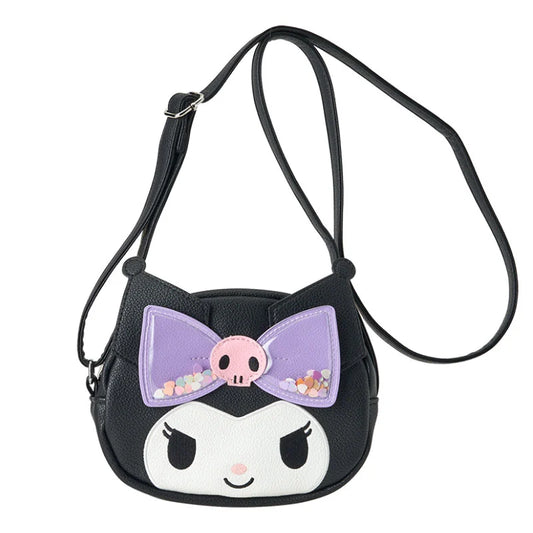 Kuromi Face Diecut Shoulder Bag