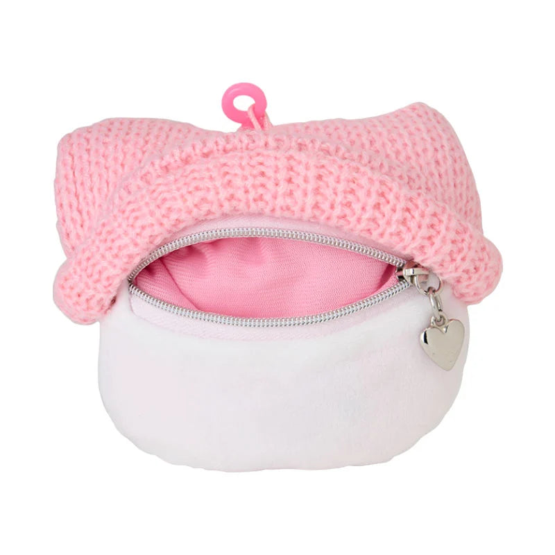 Hello Kitty Cozy Cap Mascot Clip Pouch