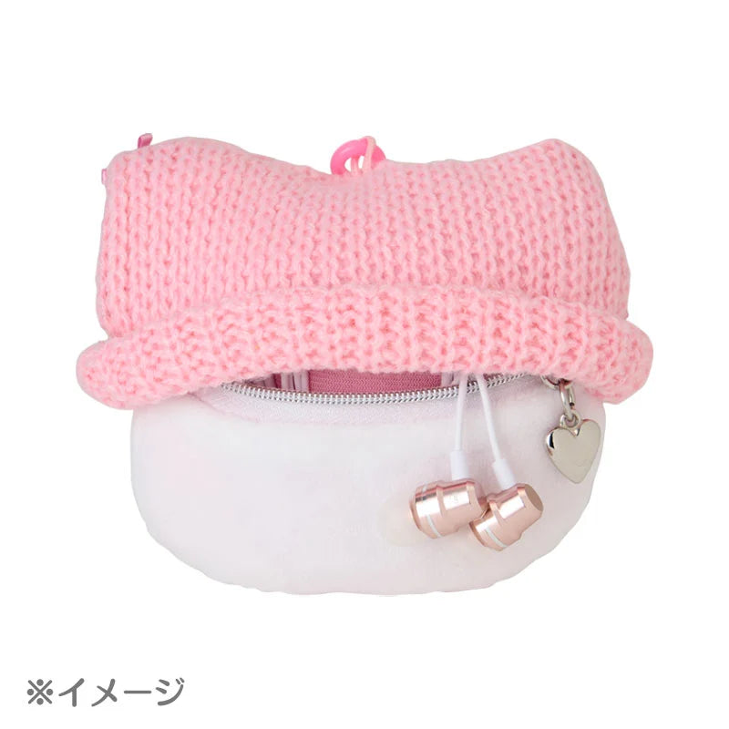 Hello Kitty Cozy Cap Mascot Clip Pouch