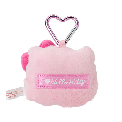 I Love Hello Kitty Pink Monochrome Mascot Plush Keychain