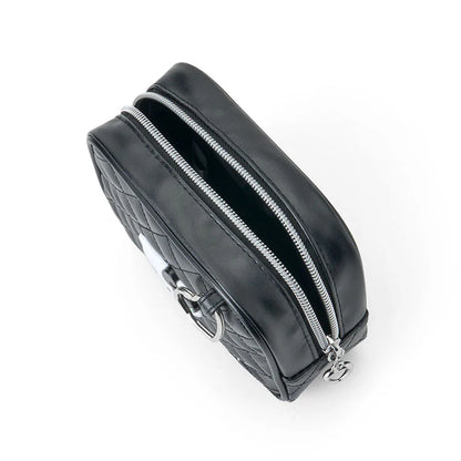 I Love Hello Kitty Black Quilted Zipper Pouch