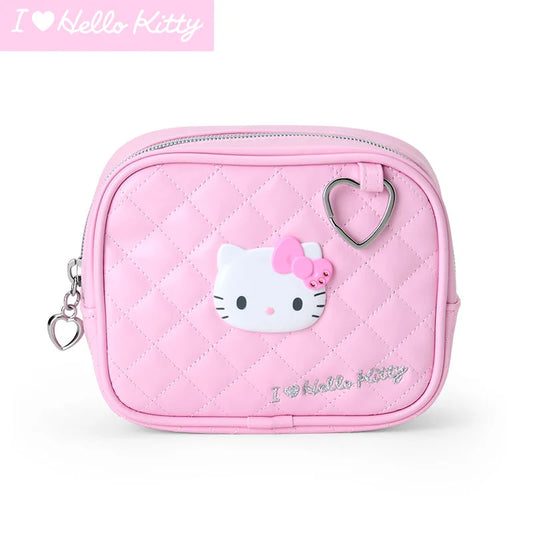 I Love Hello Kitty Pink Quilted Zipper Pouch