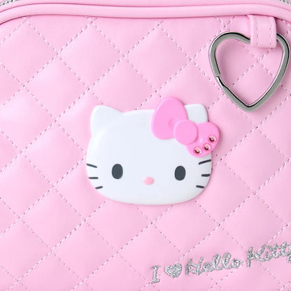 I Love Hello Kitty Pink Quilted Zipper Pouch