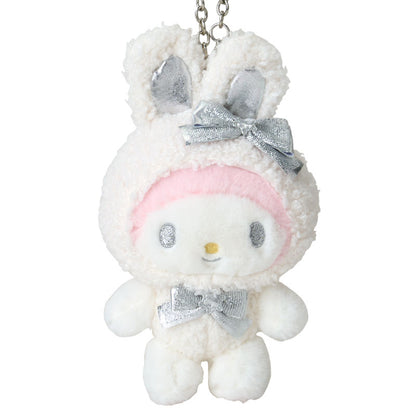 My Melody Snow Keychain with Mascot