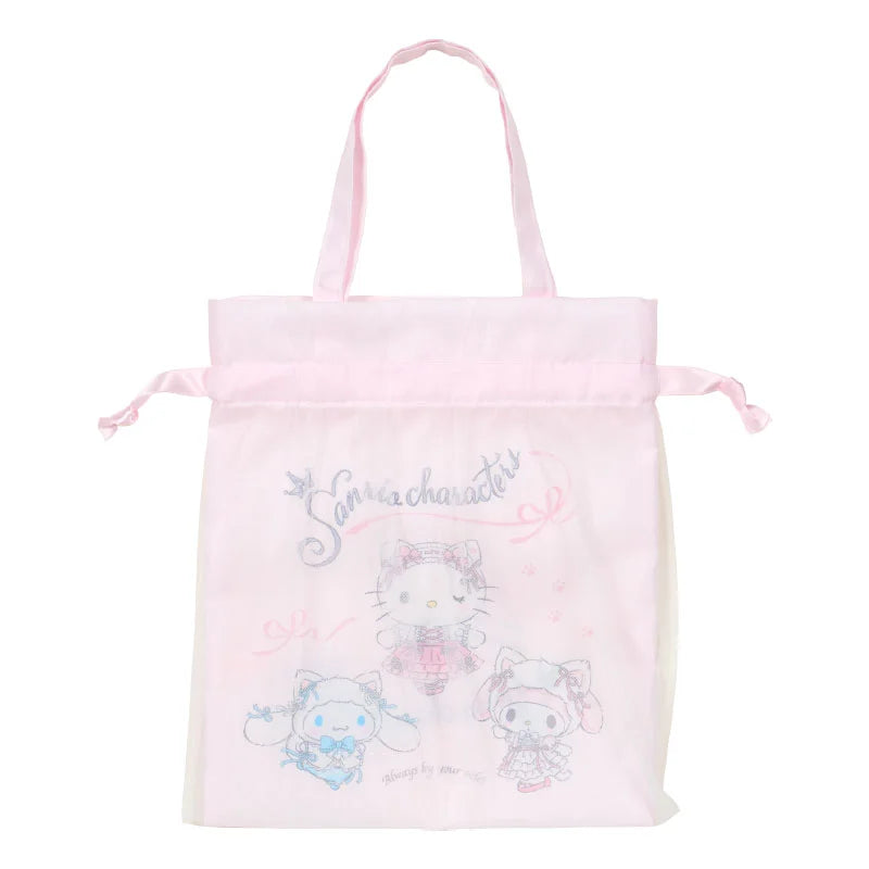 Sanrio Characters Mix White Cat Ballerina Drawstring Bag