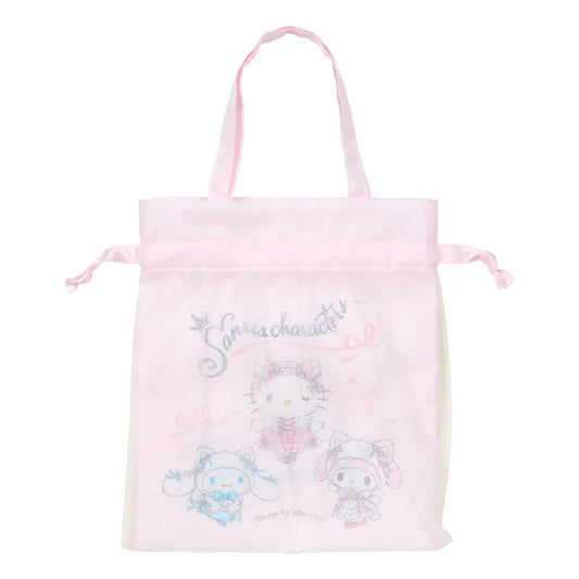Sanrio Characters Mix White Cat Ballerina Drawstring Bag