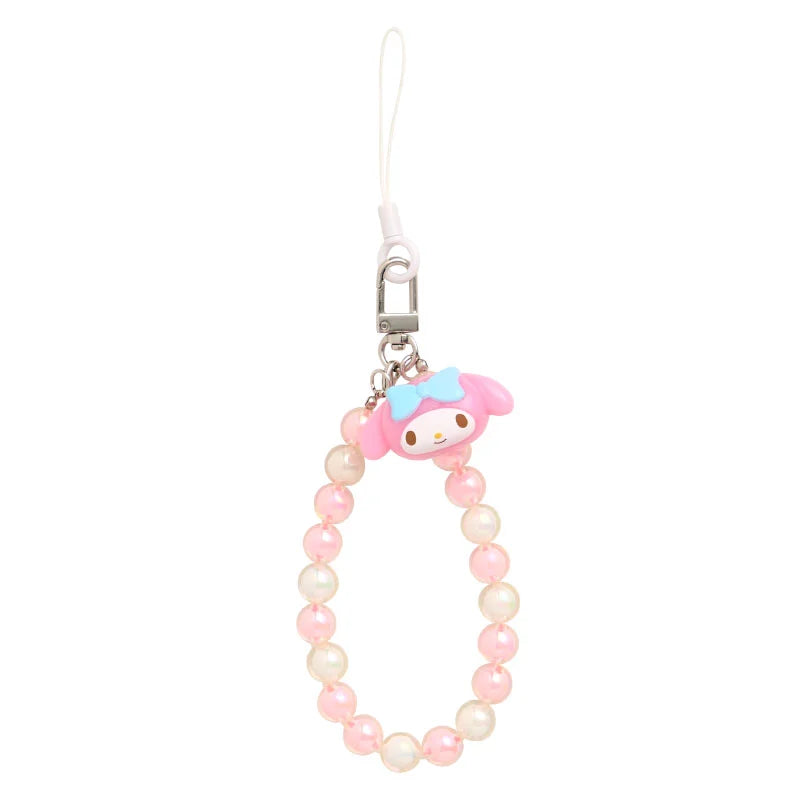 My Melody Beads Hand Strap Phone Charm