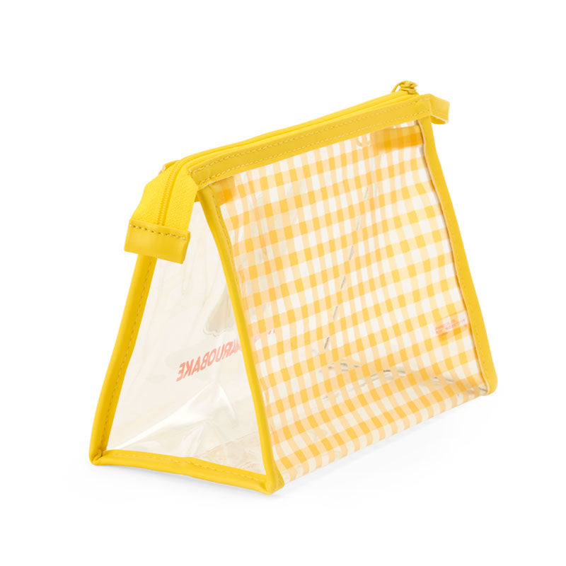 Hanamaruobake Gingham PVC Pouch