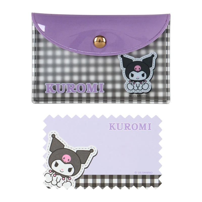 Kuromi Checkered Memo Pad in Case