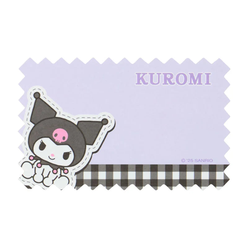 Kuromi Checkered Memo Pad in Case