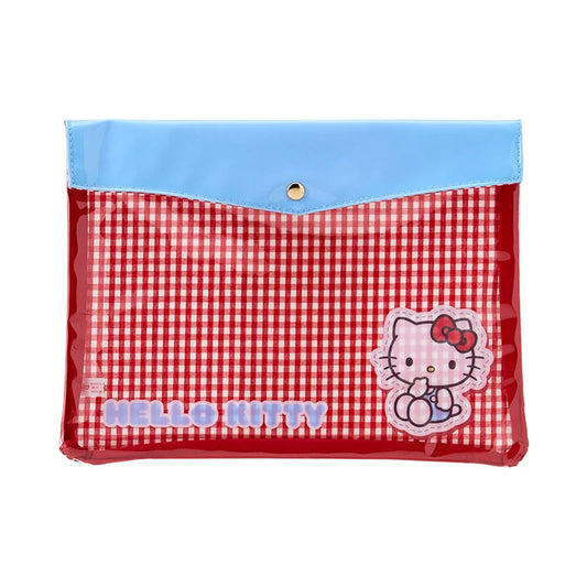 Hello Kitty Checkered PVC Flat Case