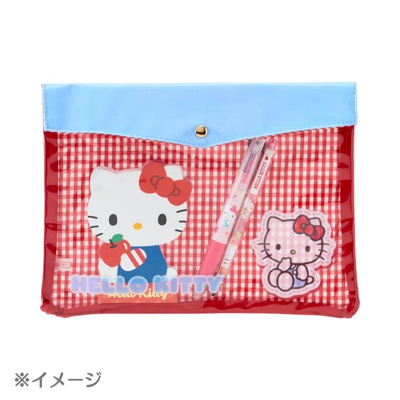 Hello Kitty Checkered PVC Flat Case