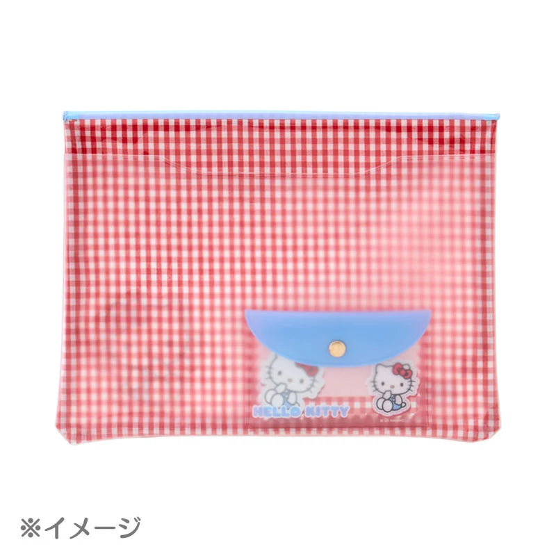 Hello Kitty Checkered PVC Flat Case